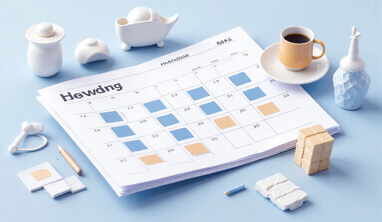 Image abstraite et moderne représentant un calendrier ou une planification